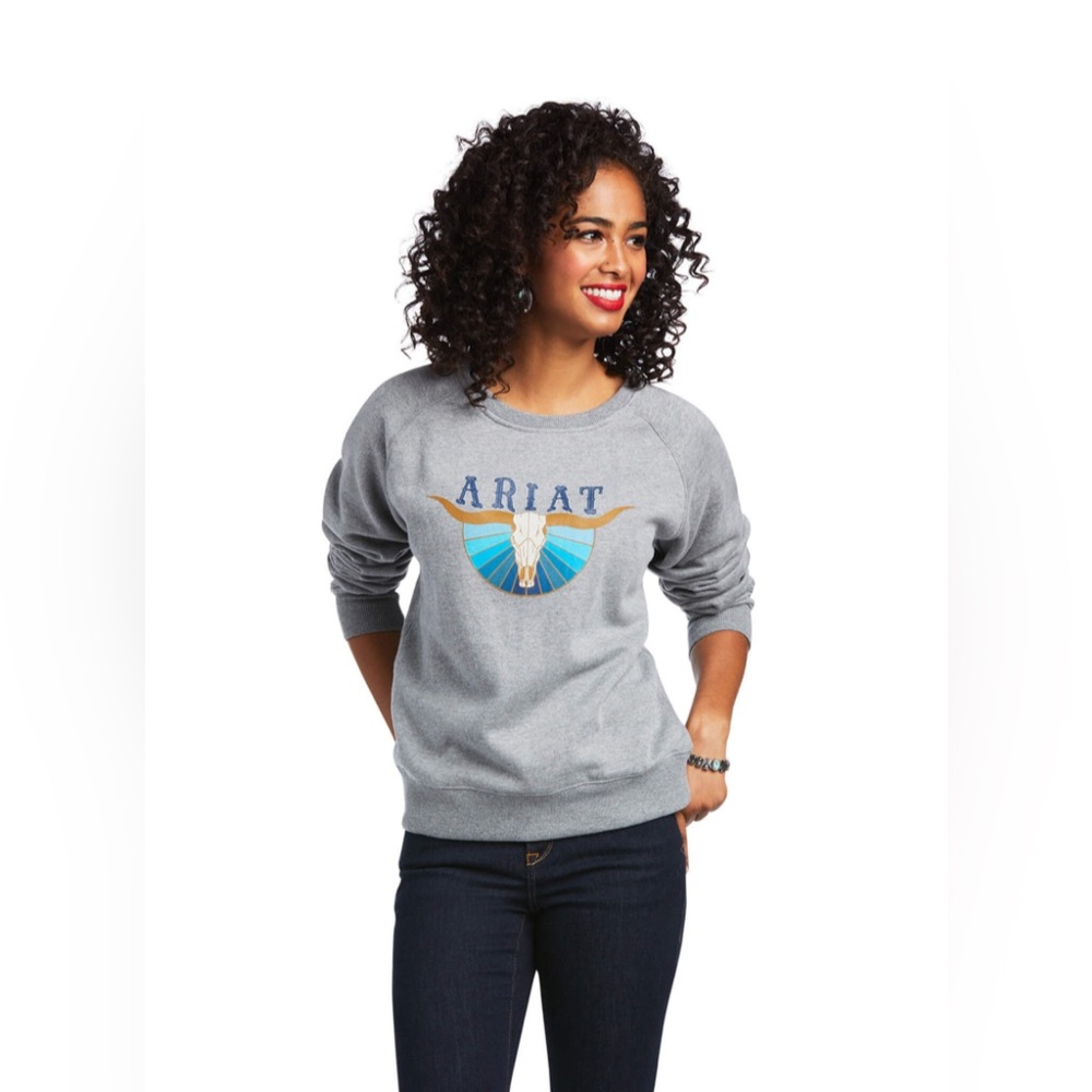 Ariat WOMEN'S Style No. 10039792 REAL Pacific Steerhead Sweatshirt size medium